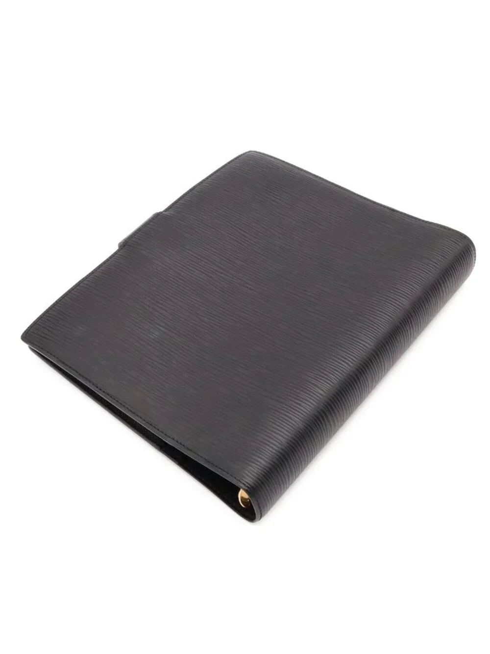 Louis Vuitton Epi Agenda GM Cover Planner Leather Noir Black Gold Ring